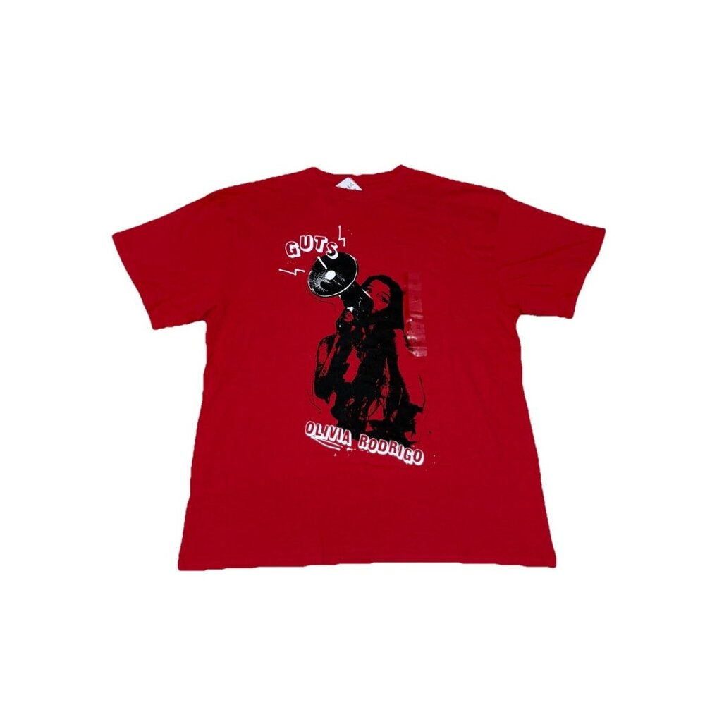 NEW Olivia Rodrigo Guts Red Graphic T-Shirt Size XS